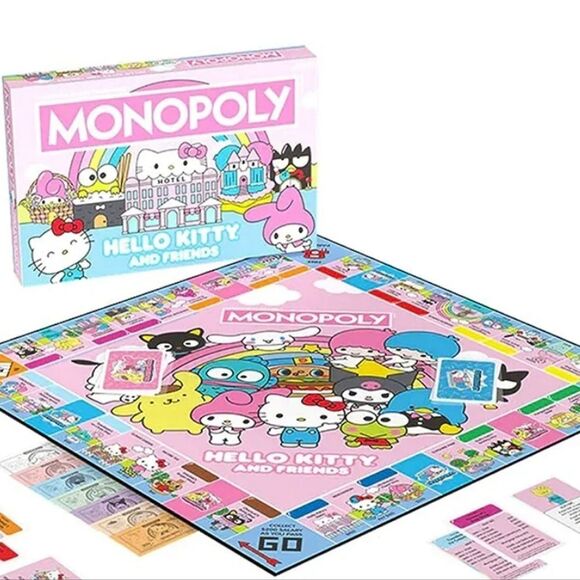 Winning Moves Hello Kty Monopoly Gioco da tavolo ottimale per 2-6 Winning Moves Hello Kty Monopoly Gioco da tavolo ottimale per 2-6